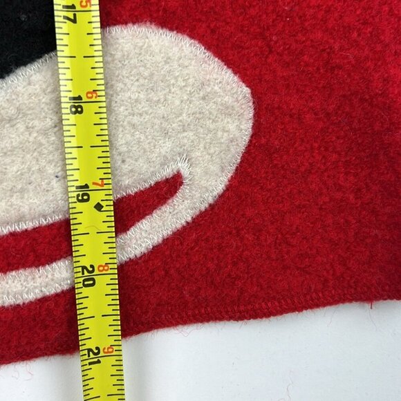 Vintage Red TanJay Full Zipper with black & white appliques pompom tassle - Picture 6 of 11